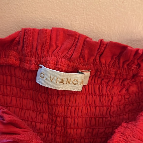 O. Bianca red dress size Small - Picture 3 of 4